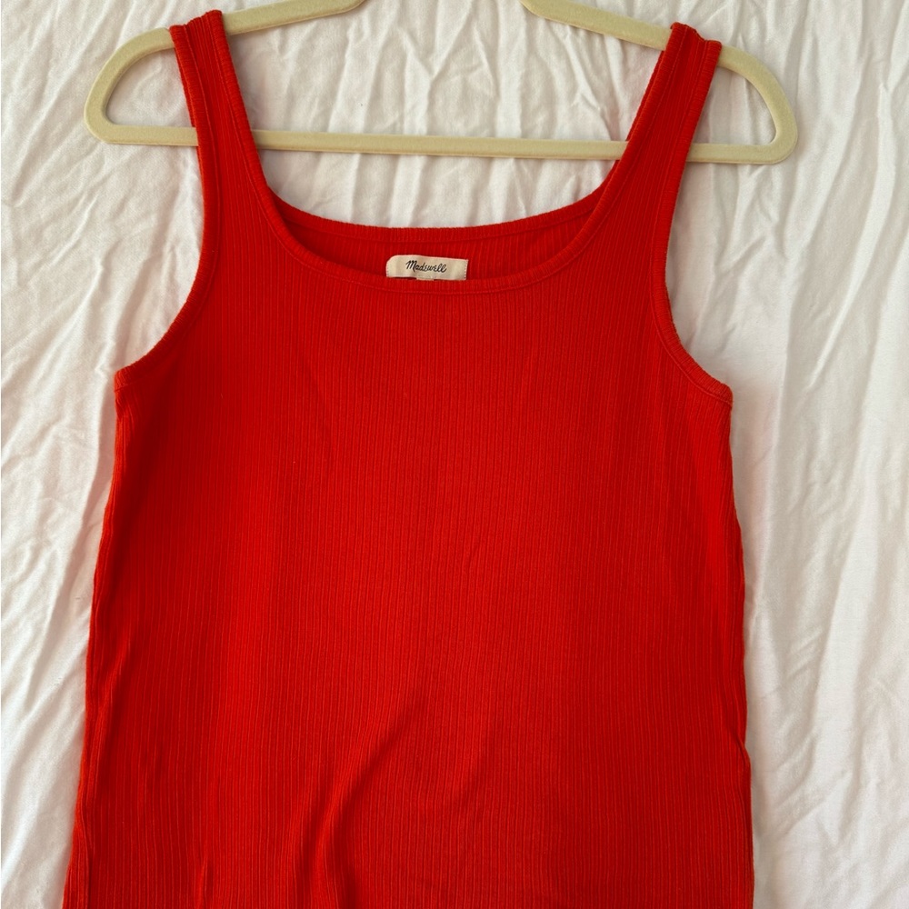 Madewell Red-Orange Tank Top